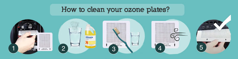 How frequently do you need to clean ozone plates?