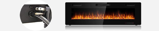 1. Heating Power Input and Output of slim electric fireplace