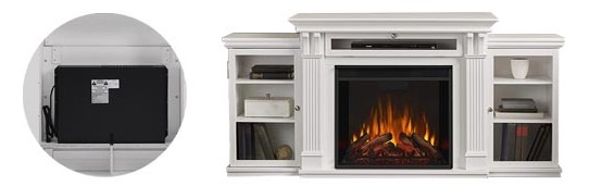 How to Install White Electric Fireplace with Mantel and Shelves