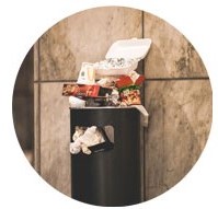 2. Trash Can causes vinegar smell in house and room