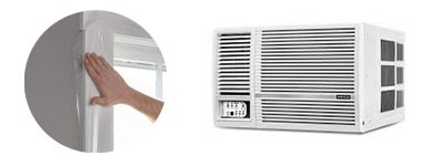 5. Create and install a draft shield to stop draft from window air conditioner