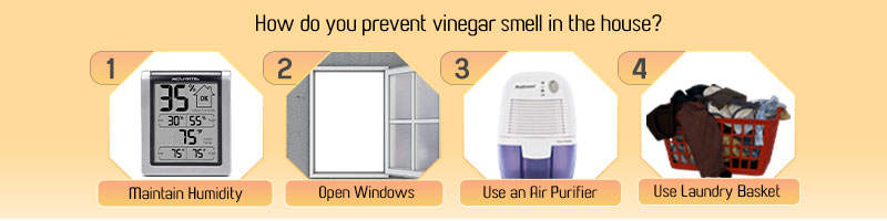 How do you prevent vinegar smell in the house?