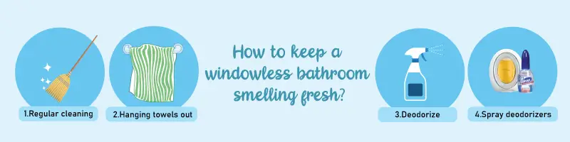 How to keep a windowless bathroom smelling fresh?