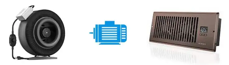 Types of Motors used in Inline duct fan and booster fan