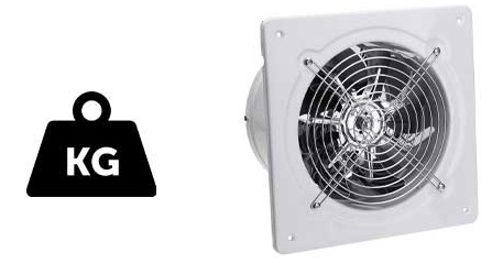 Which exhaust fan is more weight - plastic exhaust fan or metal