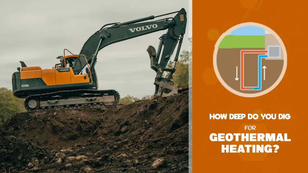 How deep do you dig for geothermal heating?