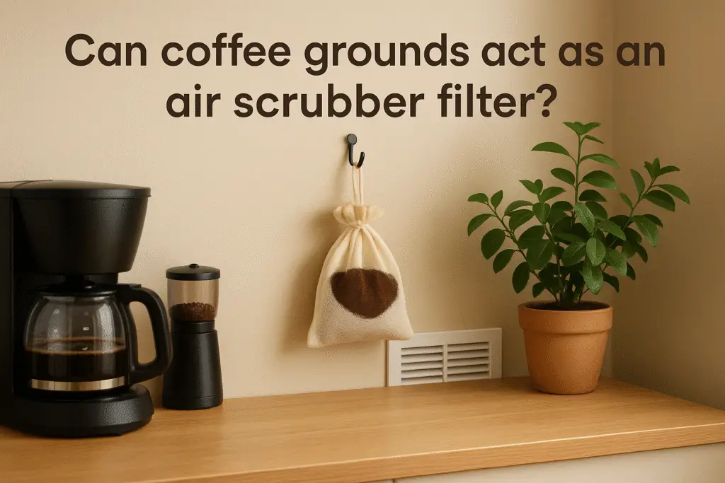 Can coffee grounds act as a air scrubber filte?