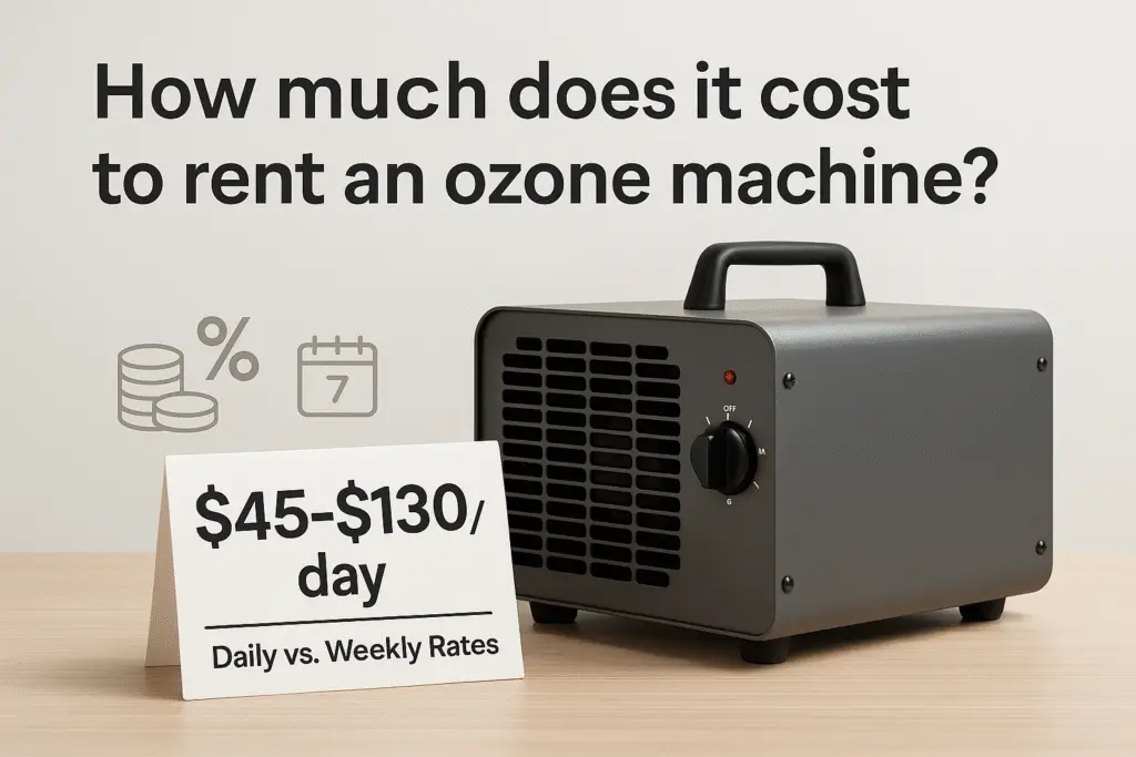 How much does it cost to rent an ozone machine?