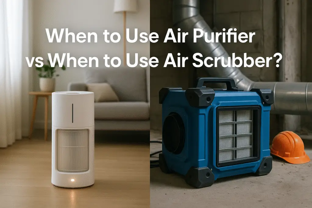 When to use air purifier vs when to use air scrubber?