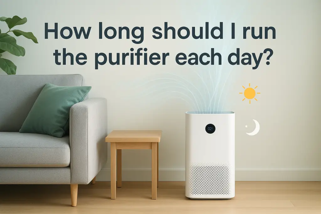 How long should I run the purifier each day?