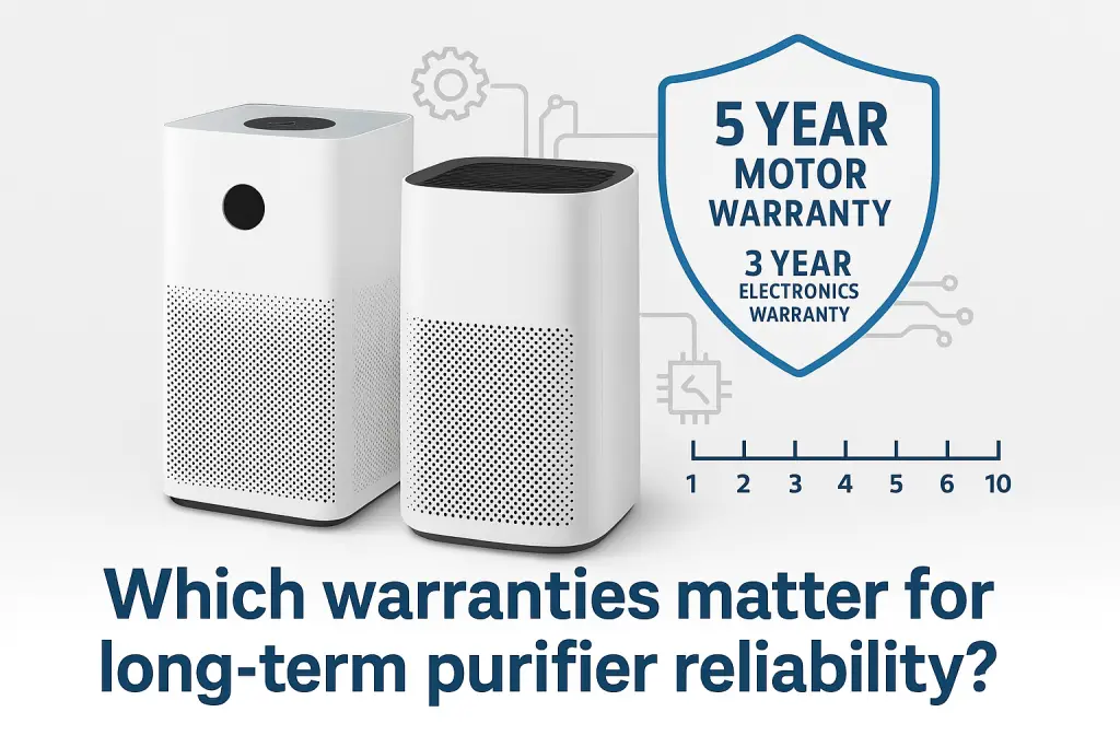 Which warranties matter for long-term purifier reliability?