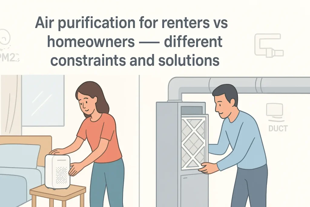 Air purification for renters vs homeowners - different constraints and solutions