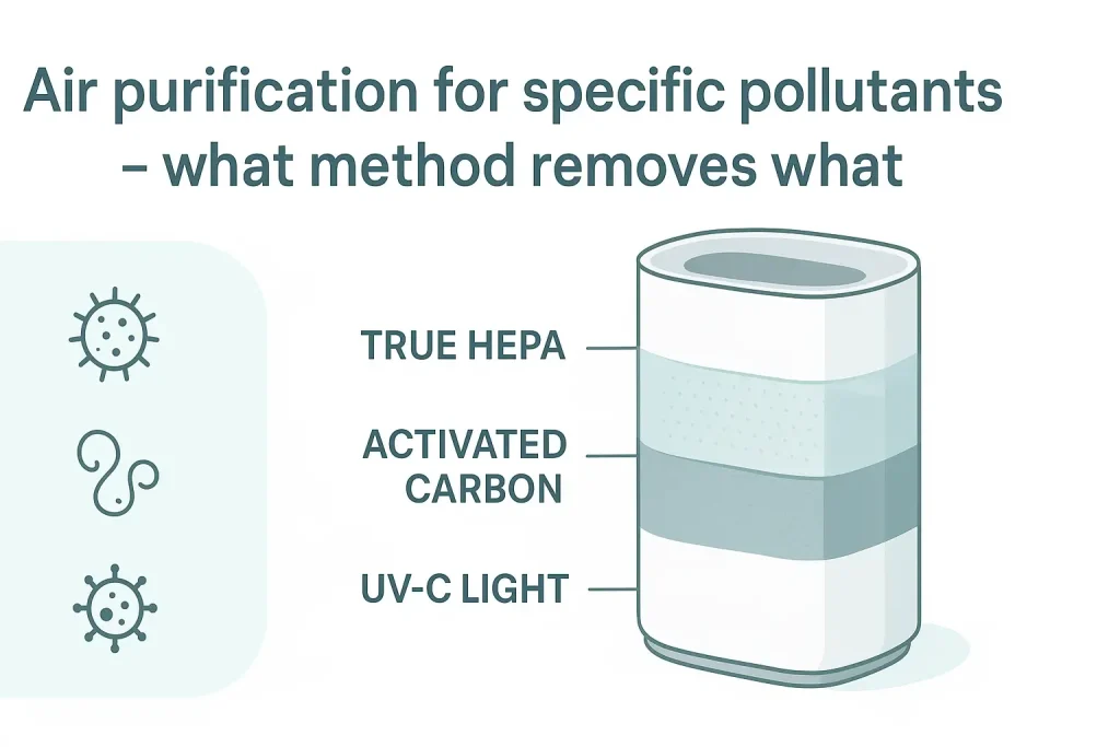 Air purification for specific pollutants - what method removes what