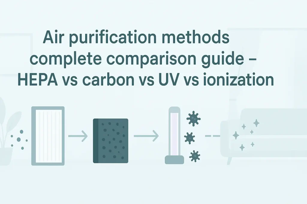 Air purification methods complete comparison guide - HEPA vs carbon vs UV vs ionization