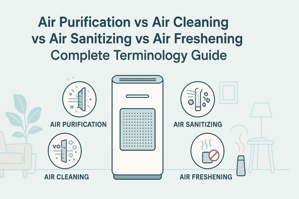 Air Purification vs Air Cleaning vs Air Sanitizing vs Air Freshening - Complete Terminology Guide
