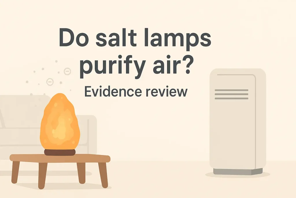 Do salt lamps purify air? Evidence review