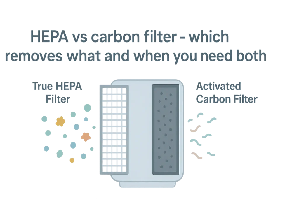 HEPA vs carbon filter - which removes what and when you need both