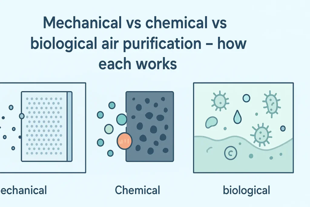 Mechanical vs chemical vs biological air purification - how each works