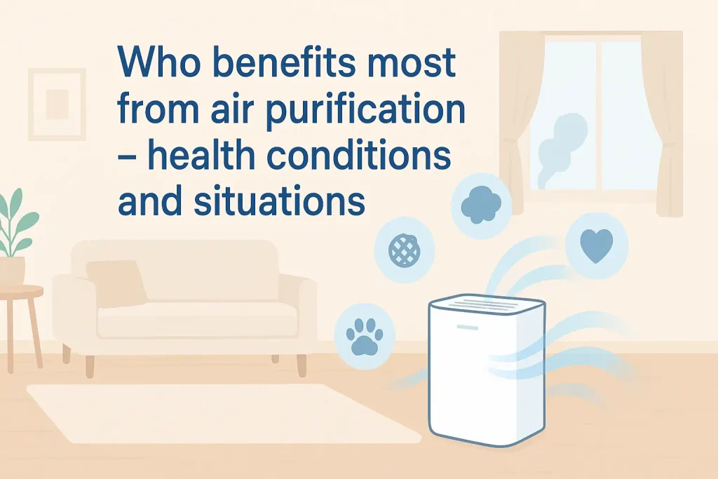 Who benefits most from air purification - health conditions and situations